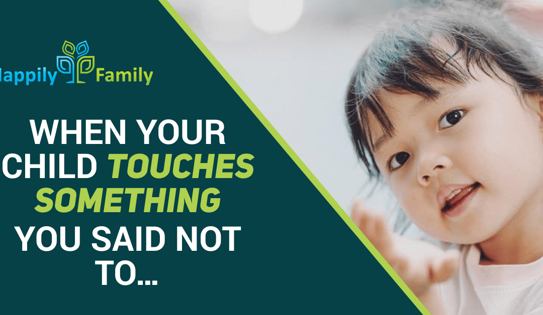 When your child touches something you said not to…